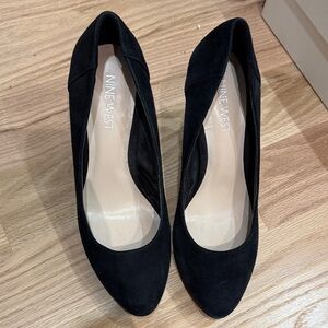 Nine West Black Suede Heels